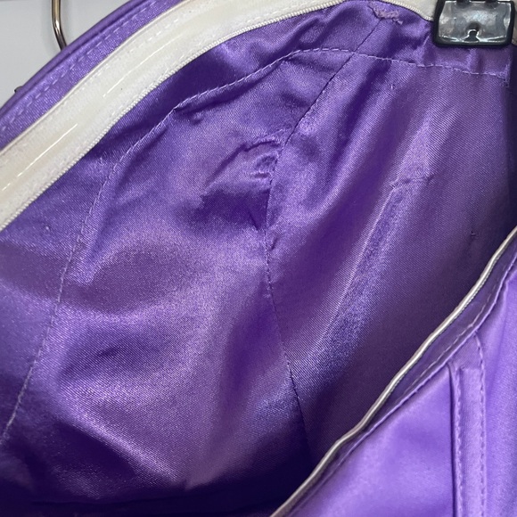 Prom pageant Splash Purple Floral Strapless Dress gown sz 8 back drawstrings - Picture 10 of 13